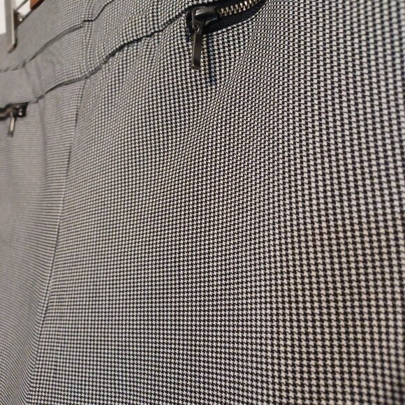 CANDIES Audrey Pullon Houndstooth Black White Stretch No Gap Flattening Pants - Picture 4 of 9